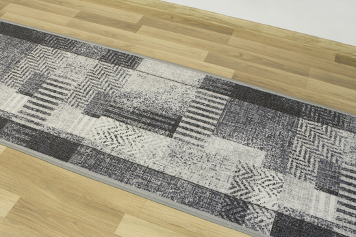 Antypoślizgowy Chodnik Essenza 19 szary szerokość 67 cm