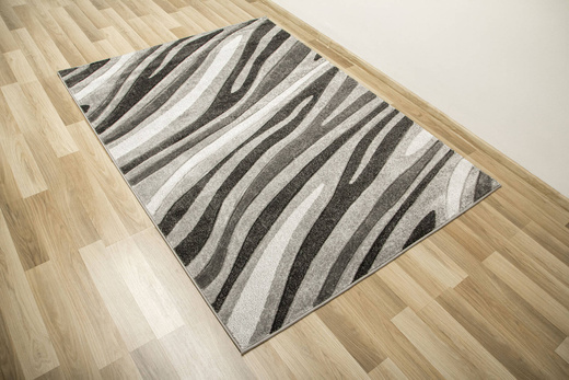Dywan Amelia C012B grey/black Szary Czarny Fale
