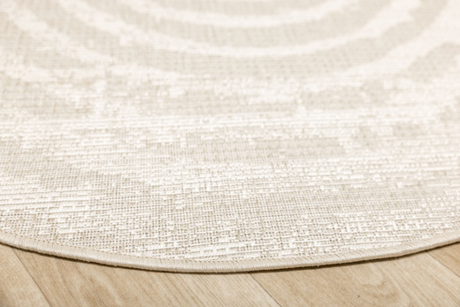 Okrągły Dywan Sznurkowy Haga 04787A vizon/cream Beż Krem Okręgi Outdoor
