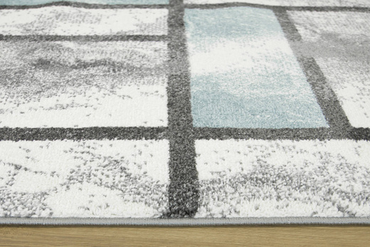 Chodnik Lima 9553A cre/bl Szary Błękitny szerokość 80 cm