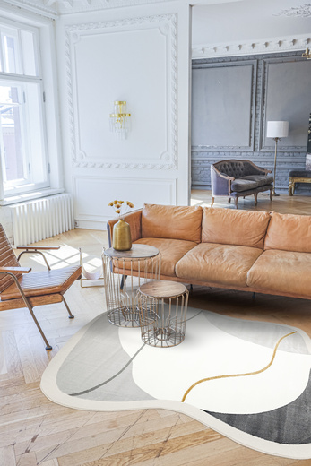 Dywan Selena GS005G Crean/Gold Krem Szary Złoty Ksztalt