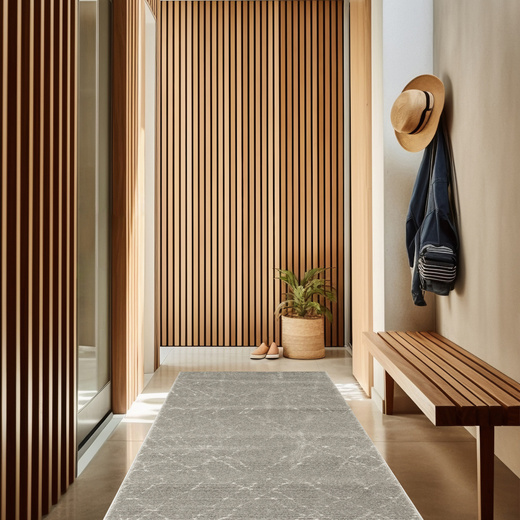 Chodnik Loris G250A D.Grey Szary Krem Przecierane Linie szerokość 70 cm