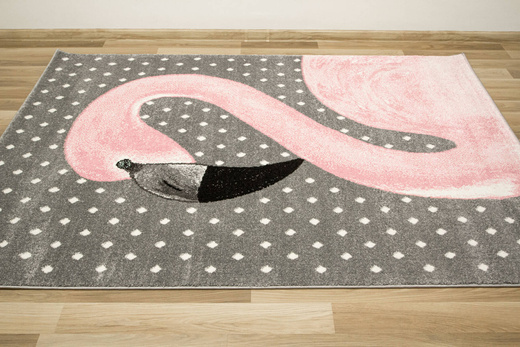 Dywan Dziecięcy Lima 1206A l.grey/l.pink Flaming Róż