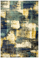 Dywan Victoria 7561A cream/blue Abstrakcyjny PrzecieranyKrem Turkus Żółty