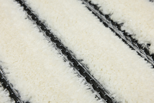 Dywan Shaggy Lula Soft IM43A Black/Bone Romby Krem Czarny Grafit