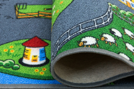 Wykładzina Little Village uliczki na filcu szerokość 4 m