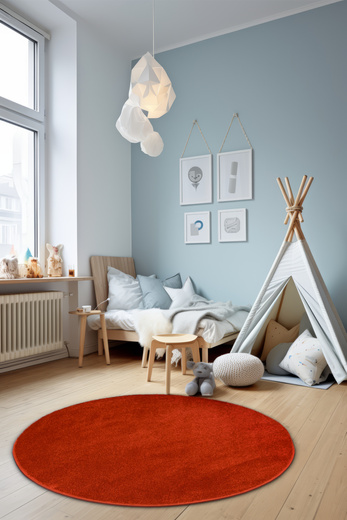 Okrągły Dywan Lima 2081A Red Czerwony pod choinkę