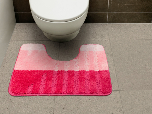 Komplet 2-częściowy Łazienkowy Vic Pink Róż Paski