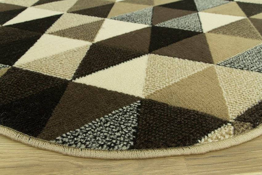 Okrągły Dywan Luna ch luna 503430/97911 trójkąty brąz