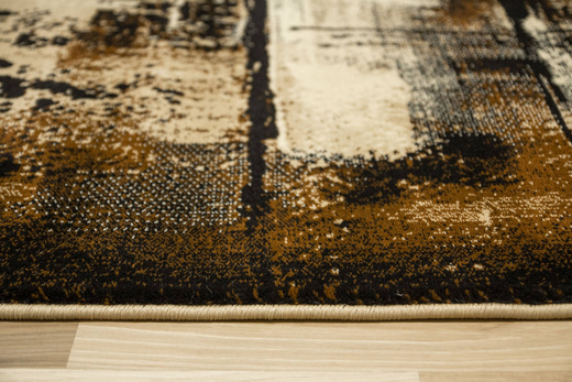 Dywan Super Rose 7657A Black/Beige Brąz Beż Czarny Tynk Abstrakcja