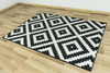 Antypoślizgowy Skandynawski Dywan Romby Czarne