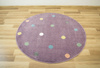 Okrągły Dywan Lima C275A lila/rose Fiolet Kropki