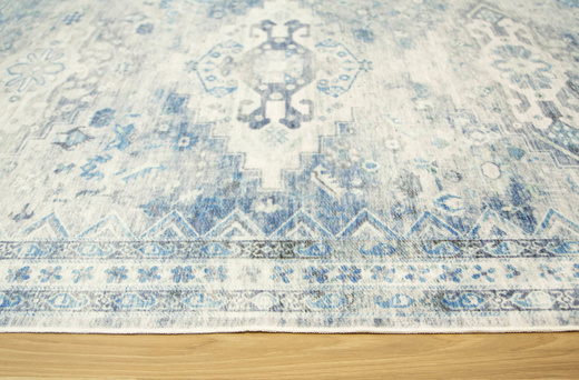 Dywan Summer Klasyk Blue Niebieski Krem Romby Ornament