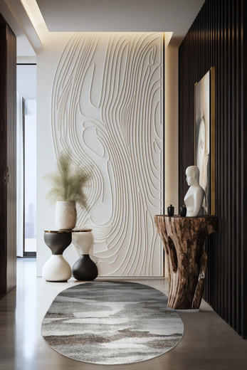 Dywan Owalny Ponte N282A l.grey/d.greyO Szary Brąz