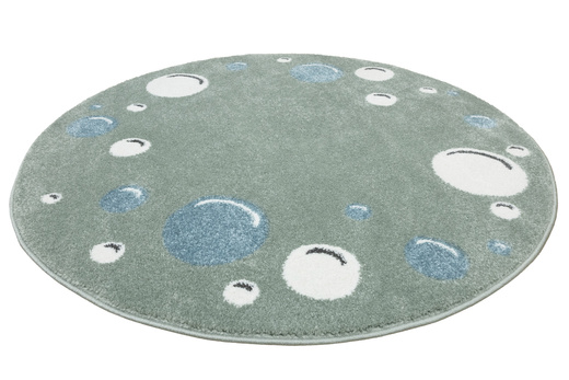 Okrągły Dywan Lima M041A green/cream Zieony Krem Banieczki