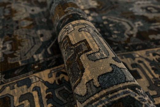 Wełniany Dywan Dywilan Superior Oman Dark Blue Ornament