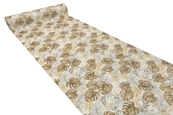 Mata Łazienkowa 265B Monstera Beż szerokość 130 cm 