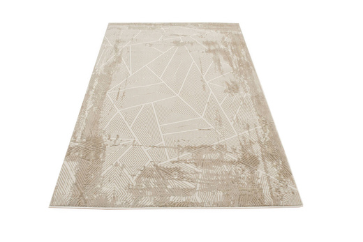 Lśniący Dywan Allora Plus F356A l.brown/beige Beż Złoty Trójkąty
