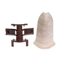 Narożnik zewnętrzny i element mocujący (rak) do listwy przypodłogowej Premium Cezar 159 jesion kaukaski mat