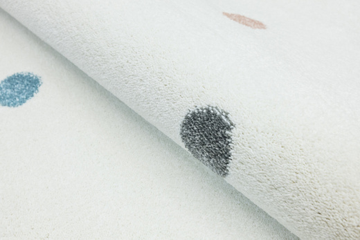 Okrągły Dywan Lima C275A cream/lila Krem Kropki