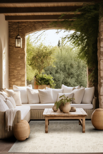 Dywan Sznurkowy Haga 03764A vizon/cream Krem Beż Ecru Ornament Outdoor