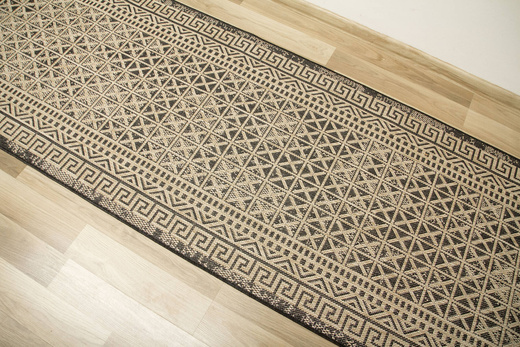 Sznurkowy Chodnik Terra Greco 17 Beż Grafit Grecka Mozaika szerokość 80 cm