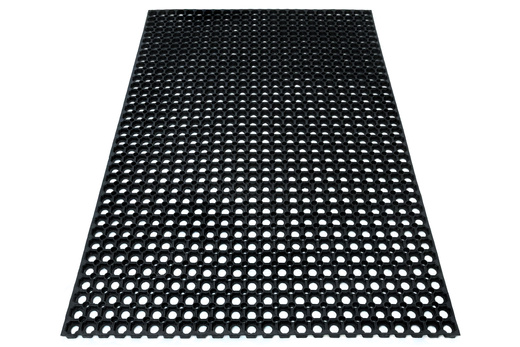 Mata Przerostowa Na Place Zabaw Ażurowa Gumowa Czarny