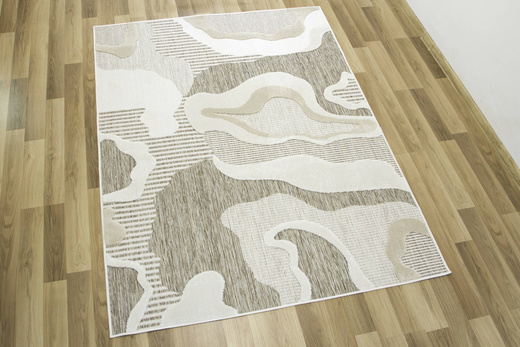 Dywan Sznurkowy Stella D419A beige/white Beż Krem Abstrakcja