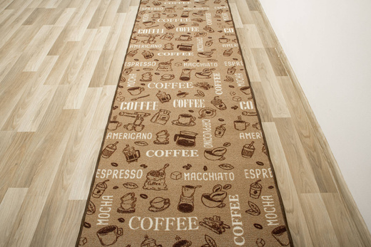 Antypoślizgowy Chodnik Coffee 04 Brąz Beż szerokość 100 cm