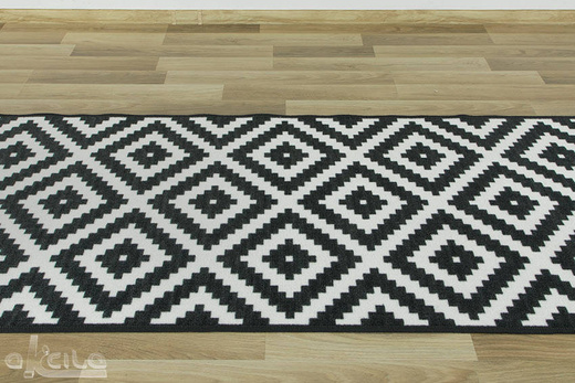Antypoślizgowy chodnik romby czarny 91 szerokość 100 cm