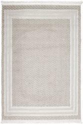Dywan Milano 090 vizion/beige Beż Krem Ramka Frędzelki
