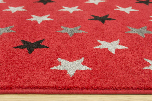 Dywan Fushe 2327 red/black Gwiazdy Czerwony Czarny