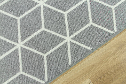 Antypoślizgowy chodnik cubes 19 jasny szary guma szerokość 80 cm