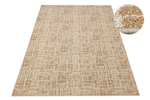 Wykładzina Traffic 68 Beige Beż Brąz Kratka Melanż szerokość 4 m