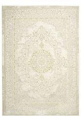 Lśniący Dywan Allora Plus B826A cream/gold Ornament Beż Krem Złoto