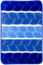 Dywanik Łazienkowy Fano Blue Niebieski Paski