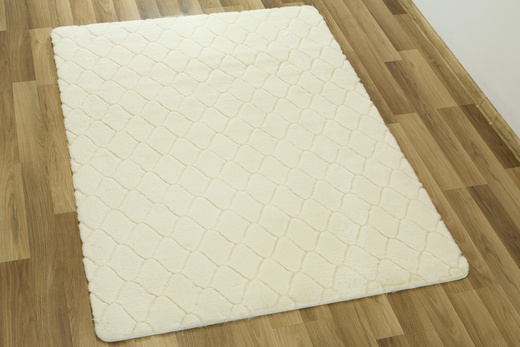 Dywan RABBIT 3D Cream Romby Pluszowy