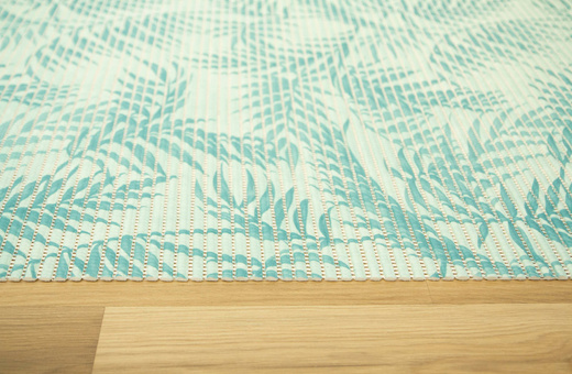 Mata Łazienkowa Softy-tex 849 Listki Palmowe Zielony Miętowy szerokość 65 cm