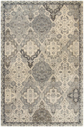 Wełniany Dywilan Moon Torino Silver Romby Ornament Szary Niebieski