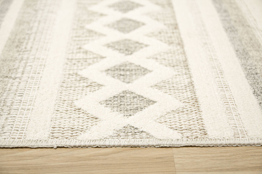 Dywan Cotton C102 Naturel Krem Szay Beż Romby Etno