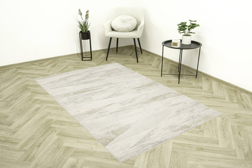 Dywan Illusion H007A cream/l.greyHB Szary Krem Beż Lśniący Linie