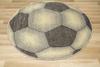 Okrągły Dywan Lima G758A l.grey/yellow Piłka Football Grafit Żółty Melanż