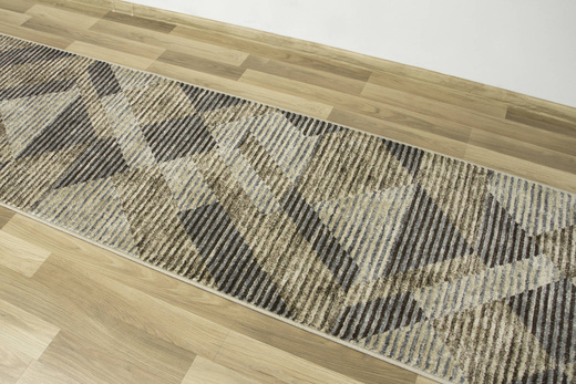 Chodnik Daffi 13126/130 Beż Szary Brąz Trójkąty szerokość 100 cm