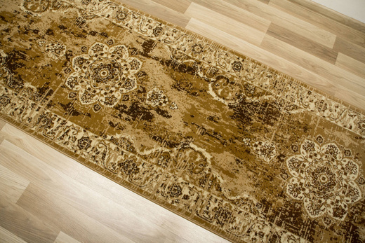 Chodnik Super Rose 7094A Ornament Brąz Beż szerokość 100 cm