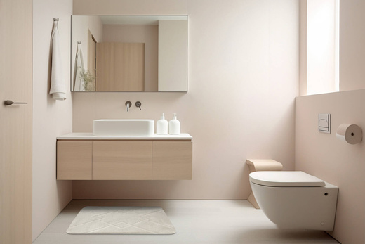 Dywanik Łazienkowy Antypoślizgowy Moreno Light Grey Jasny Szary Romby