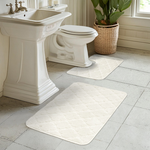 Komplet 2-częściowy Łazienkowy Lugo Grey Szara Koniczyna Marokańska