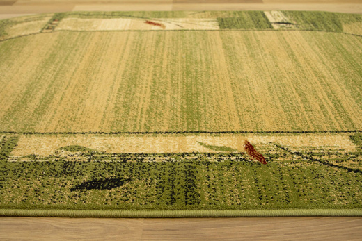 Owalny Agnella Dywan Erba Chrom Zieleń Beż