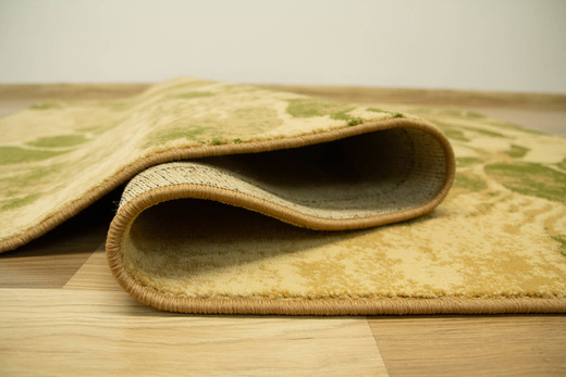 Dywan Agnella Standard Floris Groszek Beż Oliwka Kwiatowy