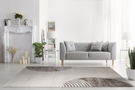 Dywan Nantes Nantes NT209A Beige/Brown Szarobeżowy Półkola