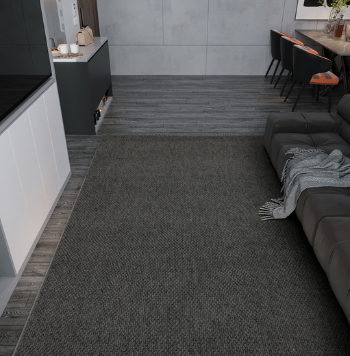 Dywan Pętelkowy New Topaz 79 Antracyt Gruby Splot Gruby Filc